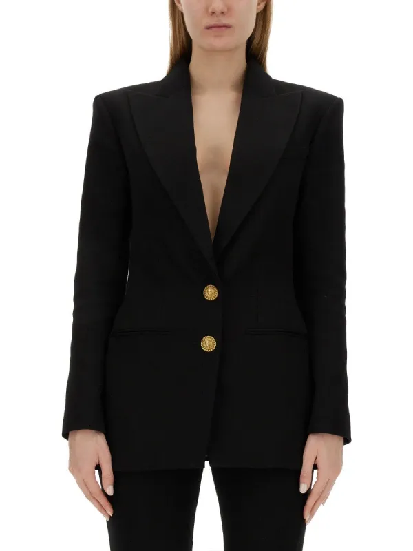 Balmain SINGLE-BREASTED JACKET sold by Siebentaschen