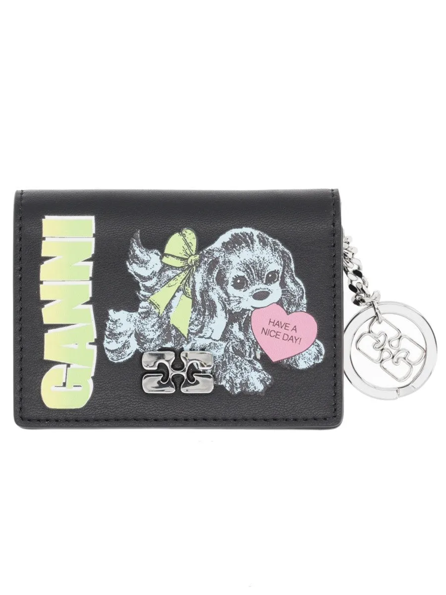 GANNI CARD WALLET WITH CHARM sold by Siebentaschen