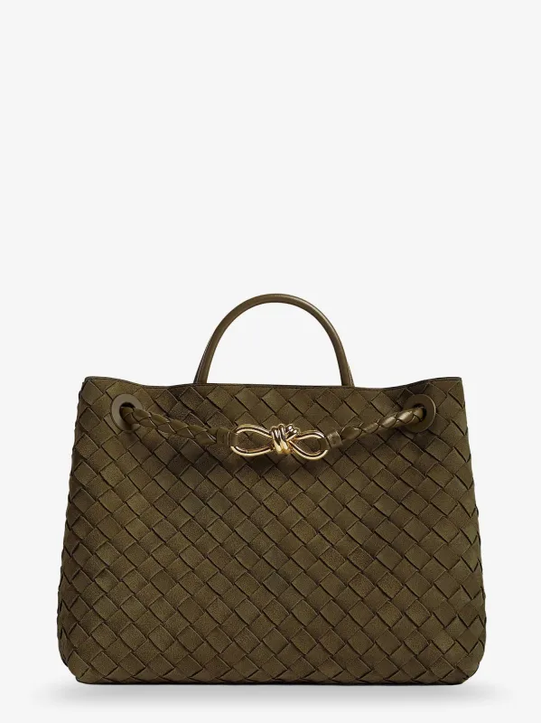 Bottega Veneta Andiamo suede shoulder bag with Knot detail sold by Siebentaschen