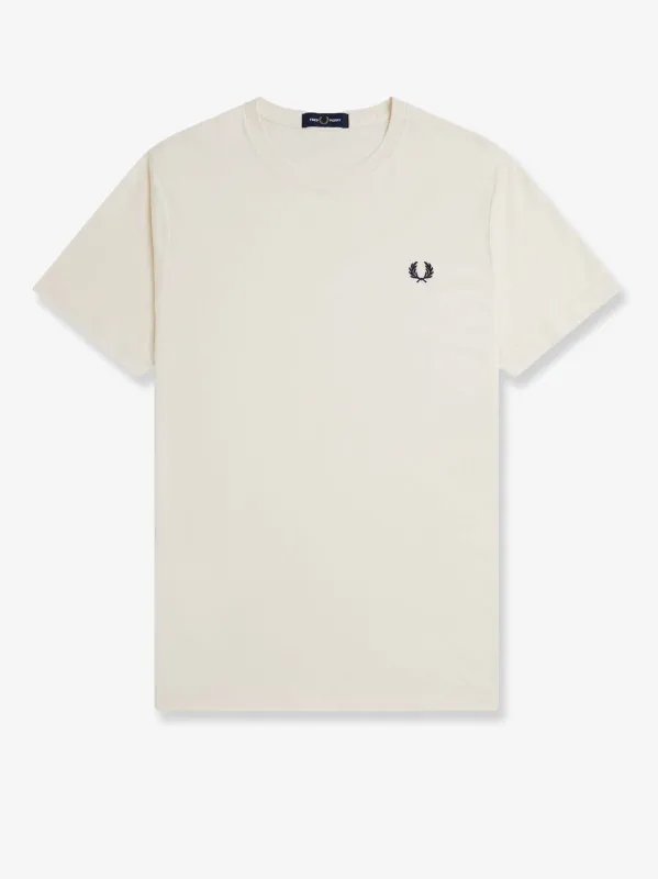 FRED PERRY Cotton t-shirt with logo embroidery sold by Siebentaschen
