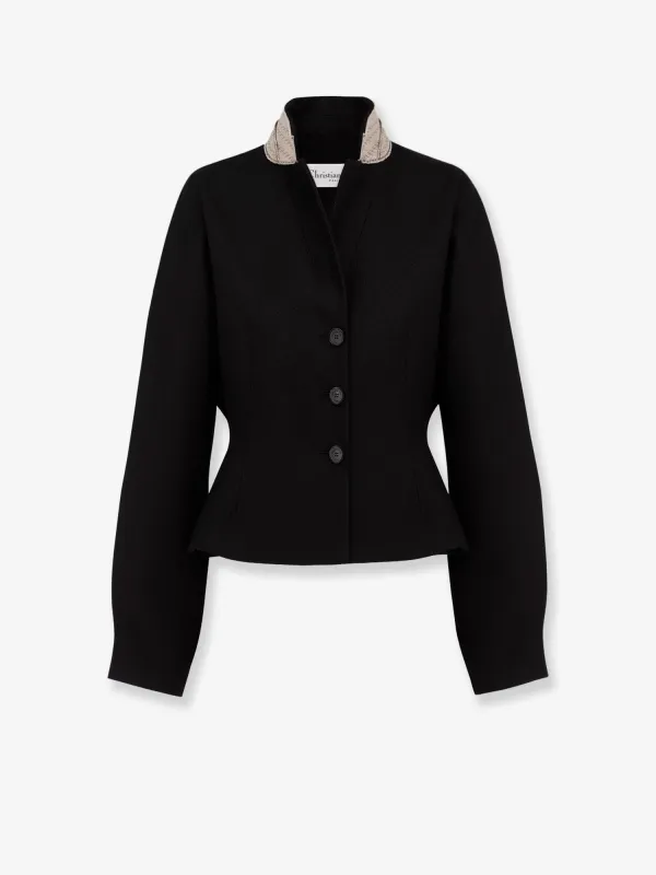 Dior Grain de poudre virgin wool and silk Blazer sold by Siebentaschen