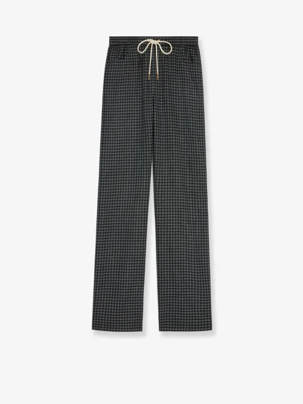 Celine Madras wool and cashmere jogger trousers made by Celine
