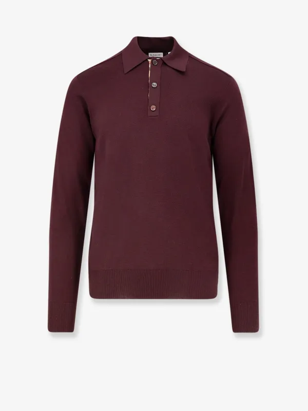 Burberry Marcus LS CT wool polo shirt sold by Siebentaschen