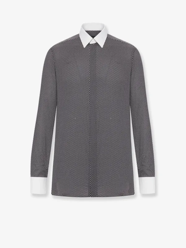 TOM FORD Microfantasy cotton shirt sold by Siebentaschen