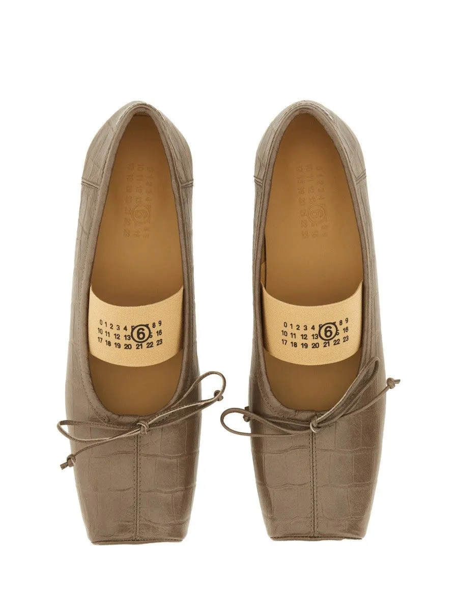 MM6 MAISON MARGIELA CROCODILE-EFFECT LEATHER BALLERINA sold by Siebentaschen product image thumbnail 2