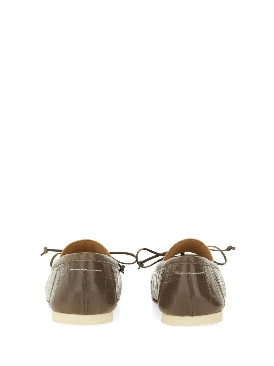 MM6 MAISON MARGIELA CROCODILE-EFFECT LEATHER BALLERINA sold by Siebentaschen product image thumbnail 4