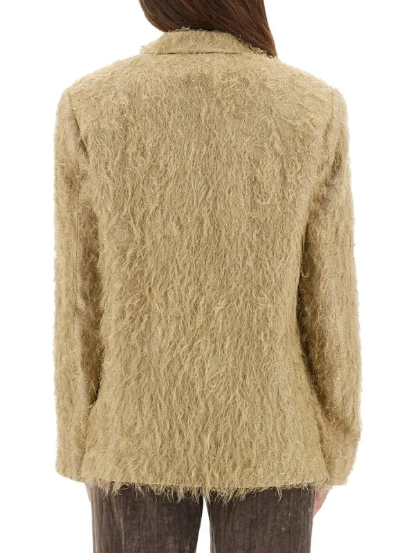 ALYSI SINGLE-BREASTED "FRINGE" BLAZER sold by Siebentaschen