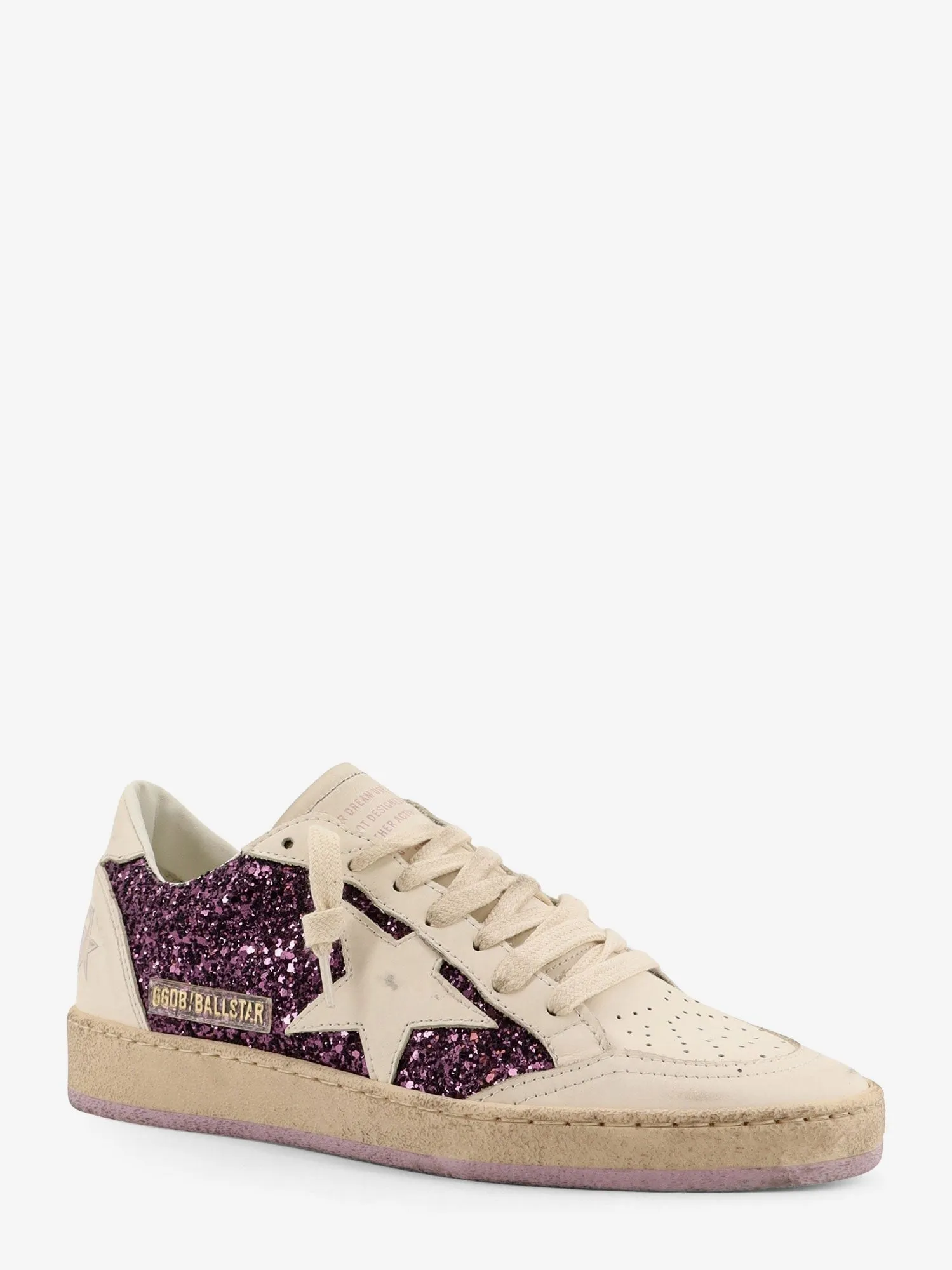 Golden Goose Deluxe Brand Ball Star leather sneakers with glittered insert sold by Siebentaschen product image thumbnail 2