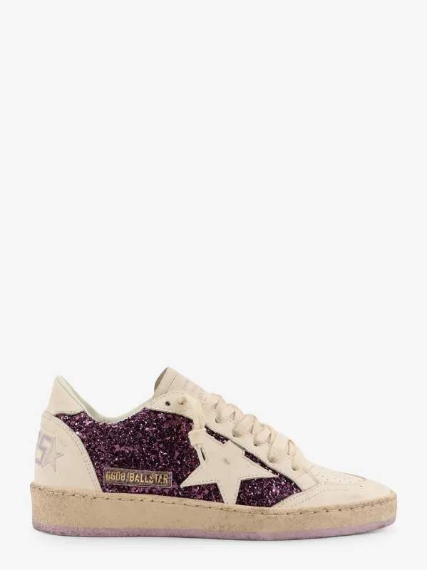 Golden Goose Deluxe Brand Ball Star leather sneakers with glittered insert sold by Siebentaschen