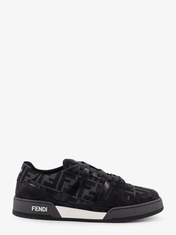 Fendi Fendi Match FF Jacquard and suede sneakers sold by Siebentaschen