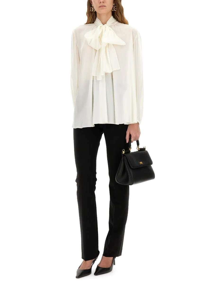 Dolce & Gabbana SILK SHIRT WITH SCARF sold by Siebentaschen product image thumbnail 2