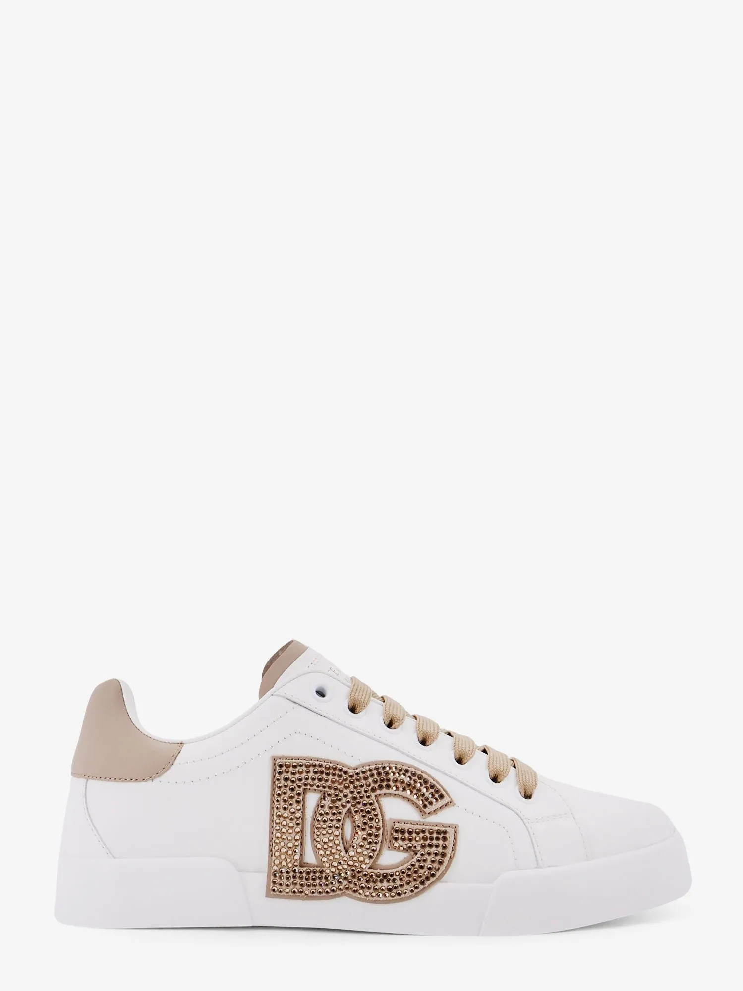 Dolce & Gabbana Portofino Light Strobel leather low-top sneakers sold by Siebentaschen