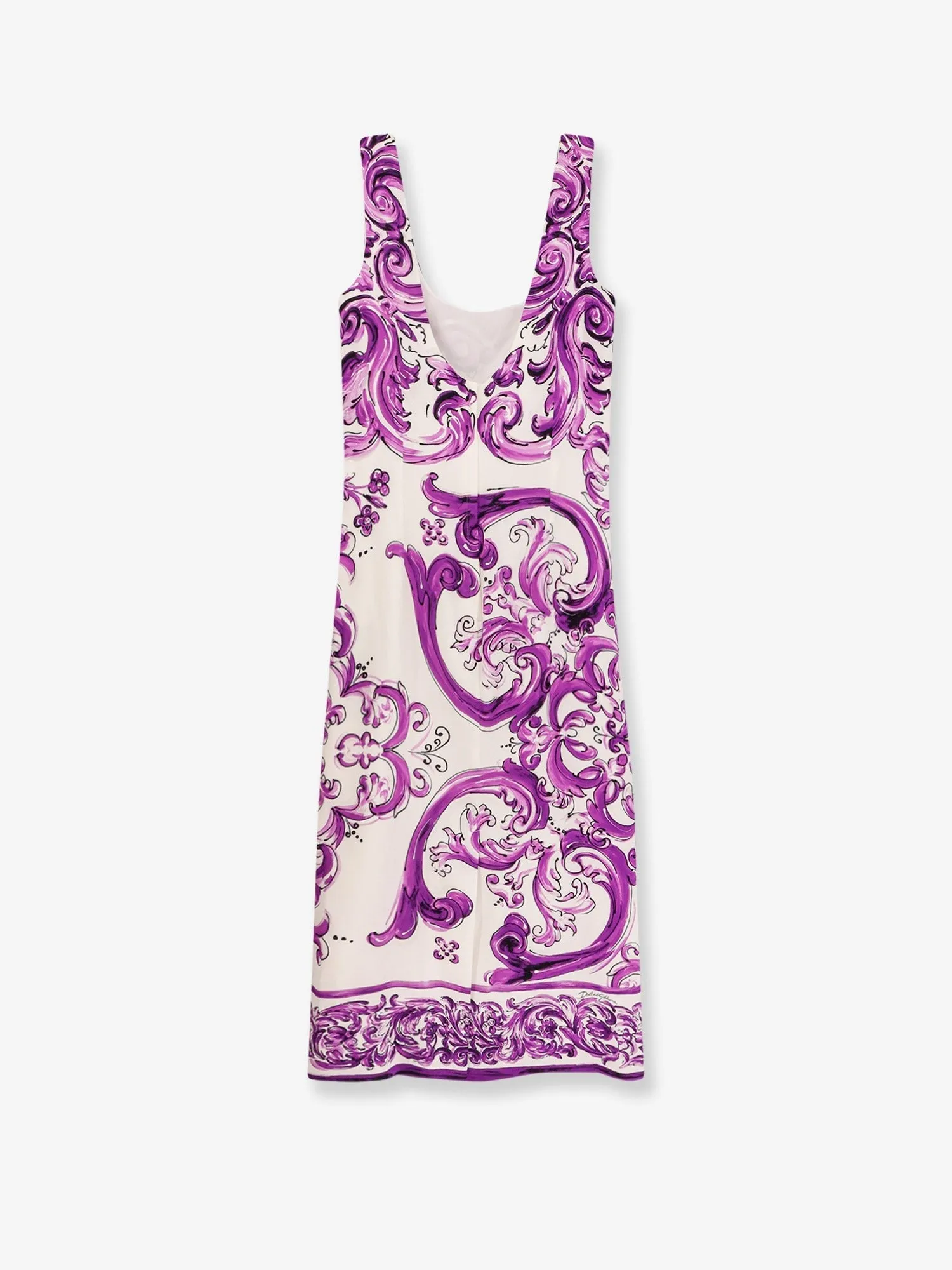 Dolce & Gabbana Silk midi pencil dress with Maiolica print sold by Siebentaschen product image thumbnail 4