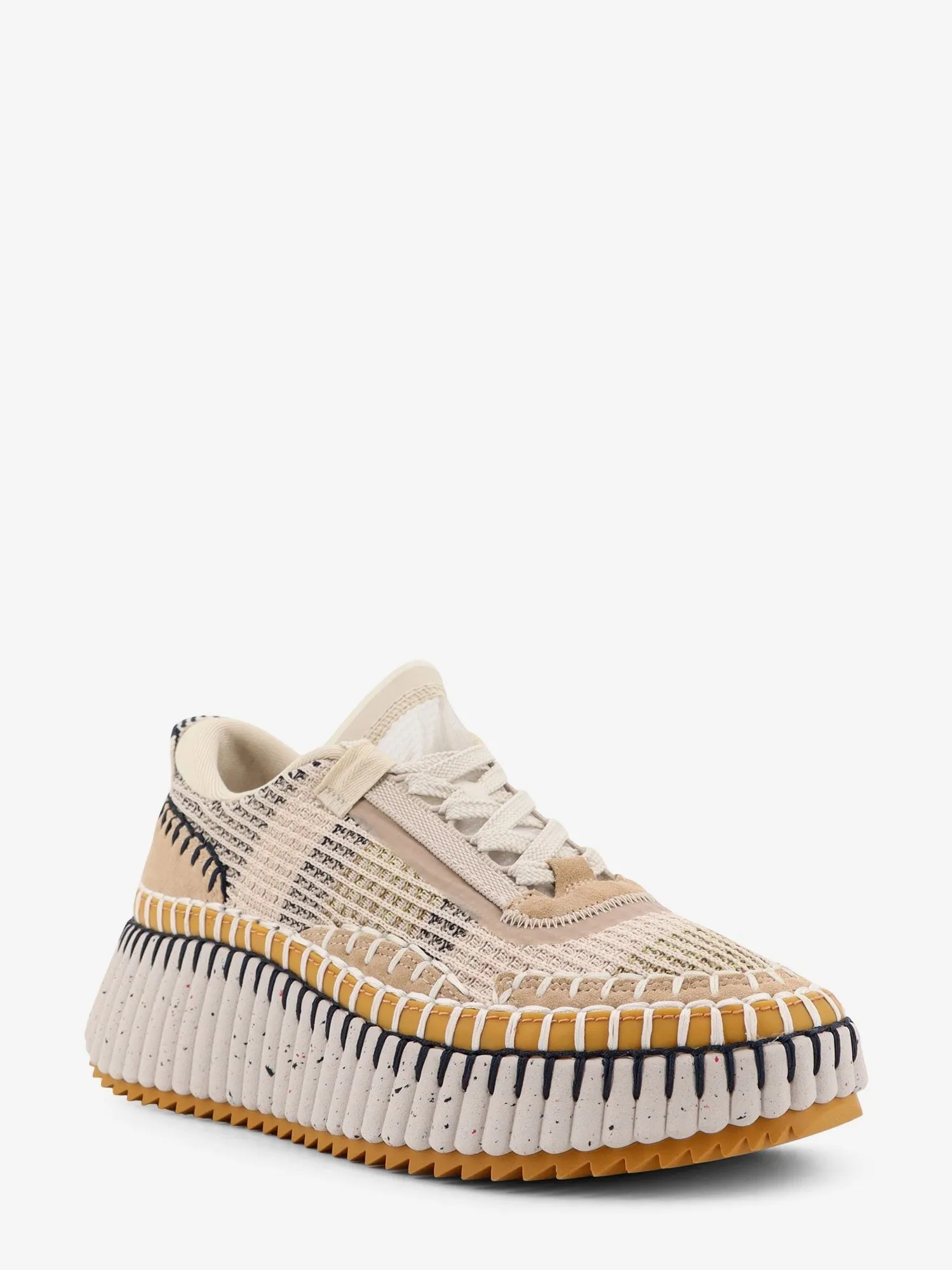 CHLOE' Nama low-top mesh sneakers with suede inserts sold by Siebentaschen product image thumbnail 2