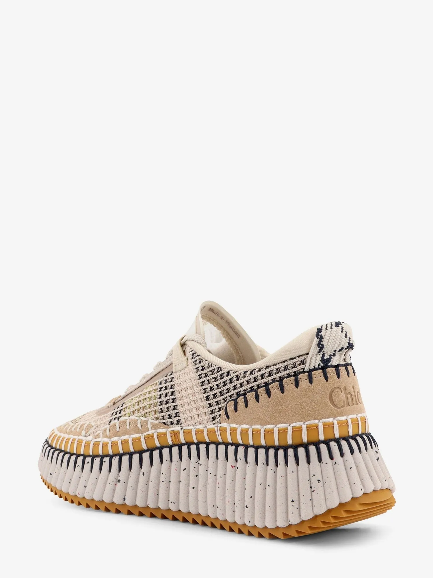 CHLOE' Nama low-top mesh sneakers with suede inserts sold by Siebentaschen product image thumbnail 3