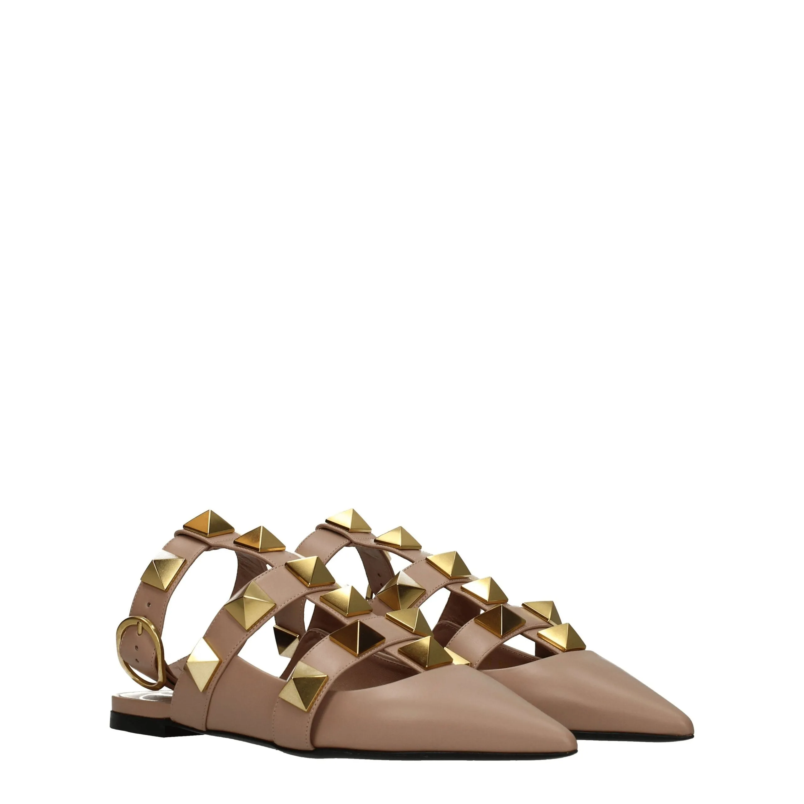 Valentino Garavani Pink Leather Flat Sandals sold by Siebentaschen product image thumbnail 2