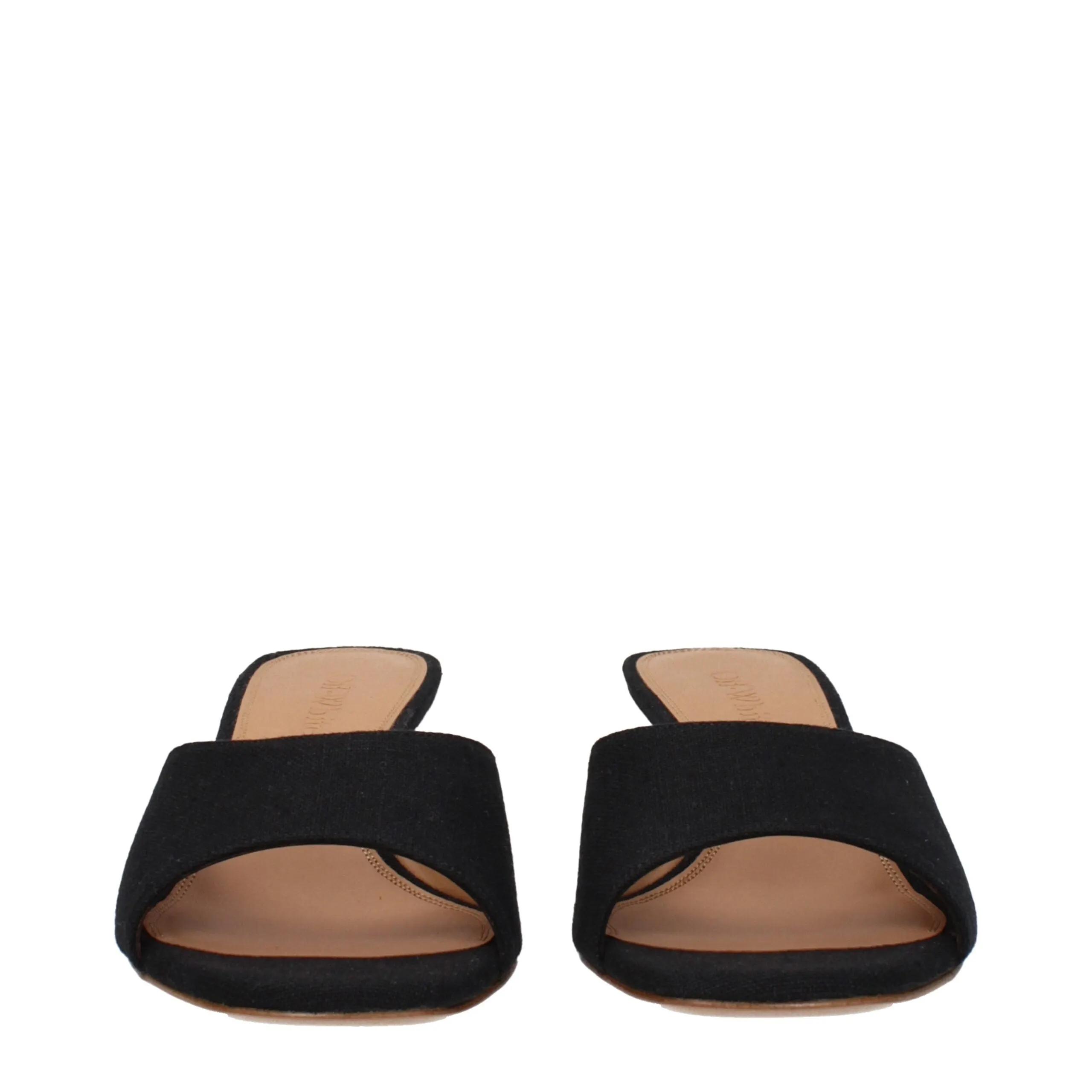 Off-White Black Linen Sandals sold by Siebentaschen product image thumbnail 3