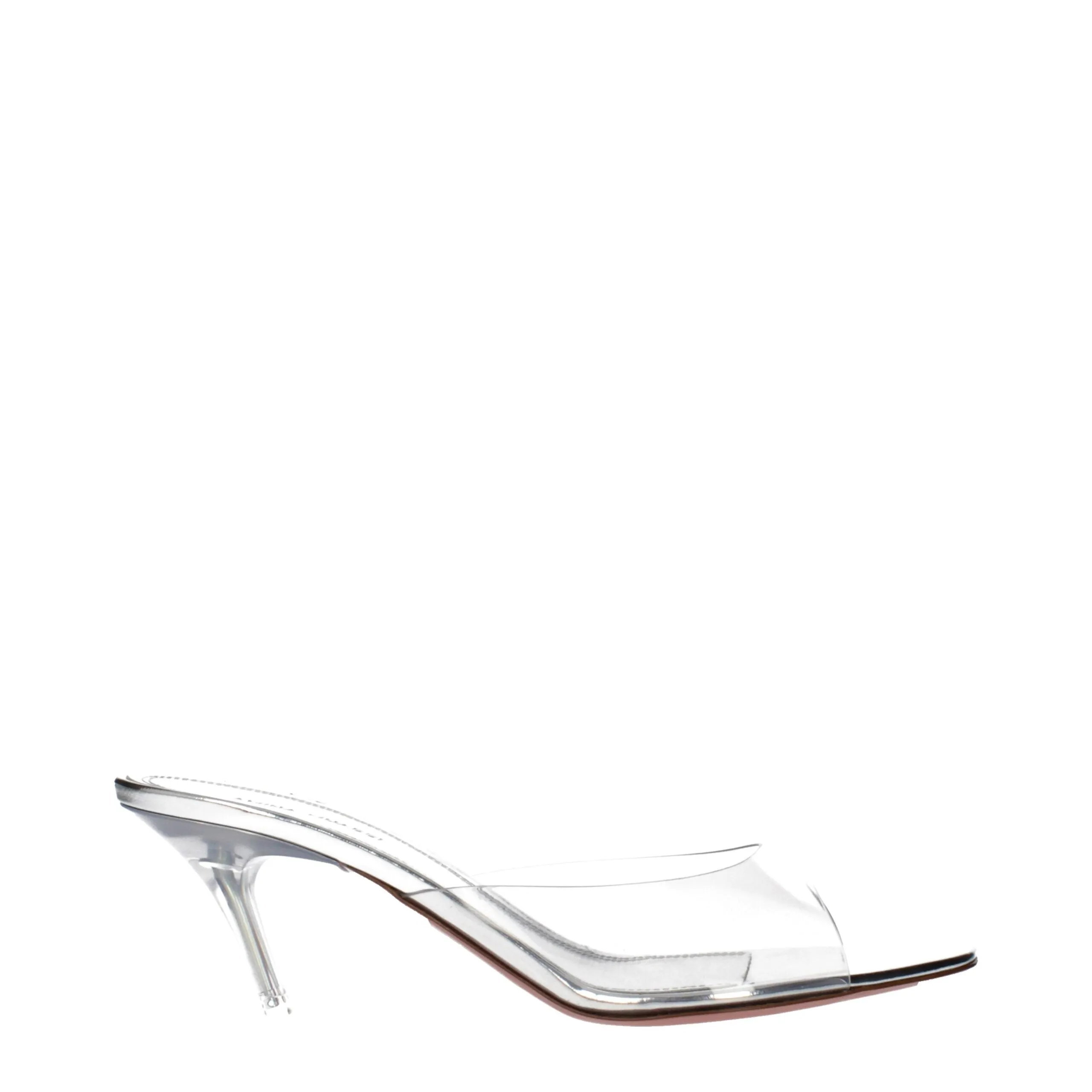 Amina Muaddi Transparent Pvc Stiletto Heel Sandals sold by Siebentaschen