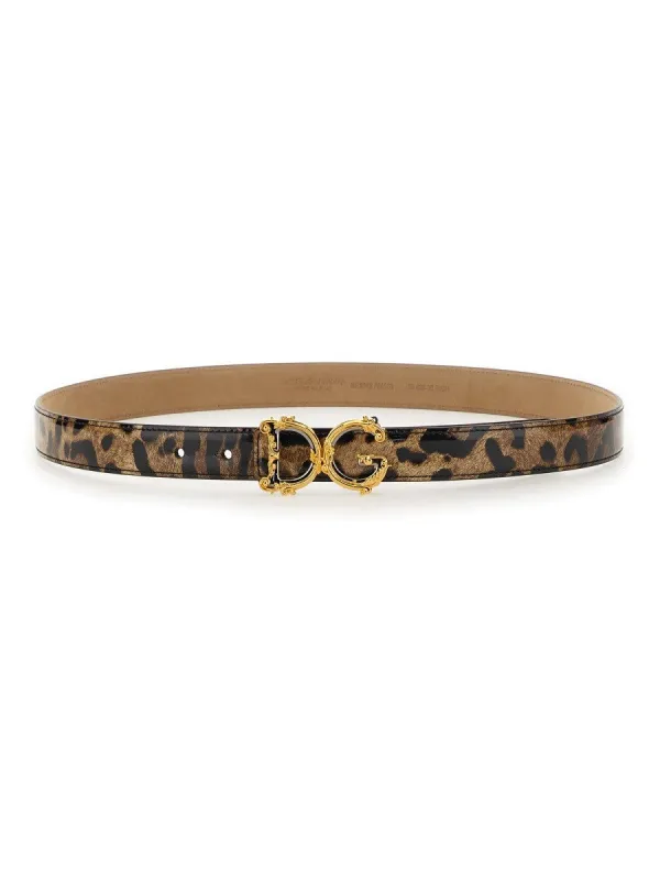 Dolce & Gabbana LEOPARD PRINT BELT sold by Siebentaschen