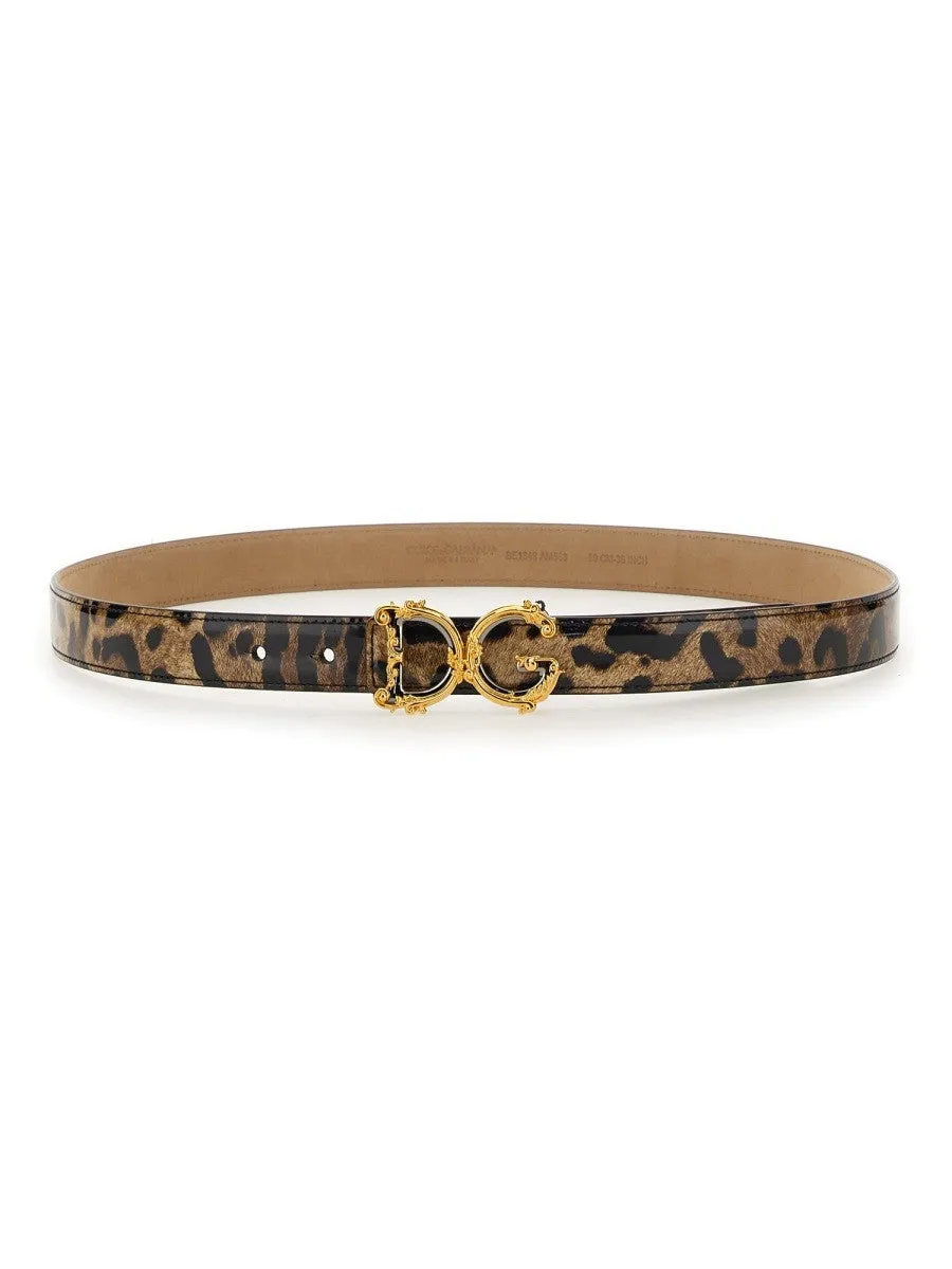 Dolce & Gabbana LEOPARD PRINT BELT sold by Siebentaschen