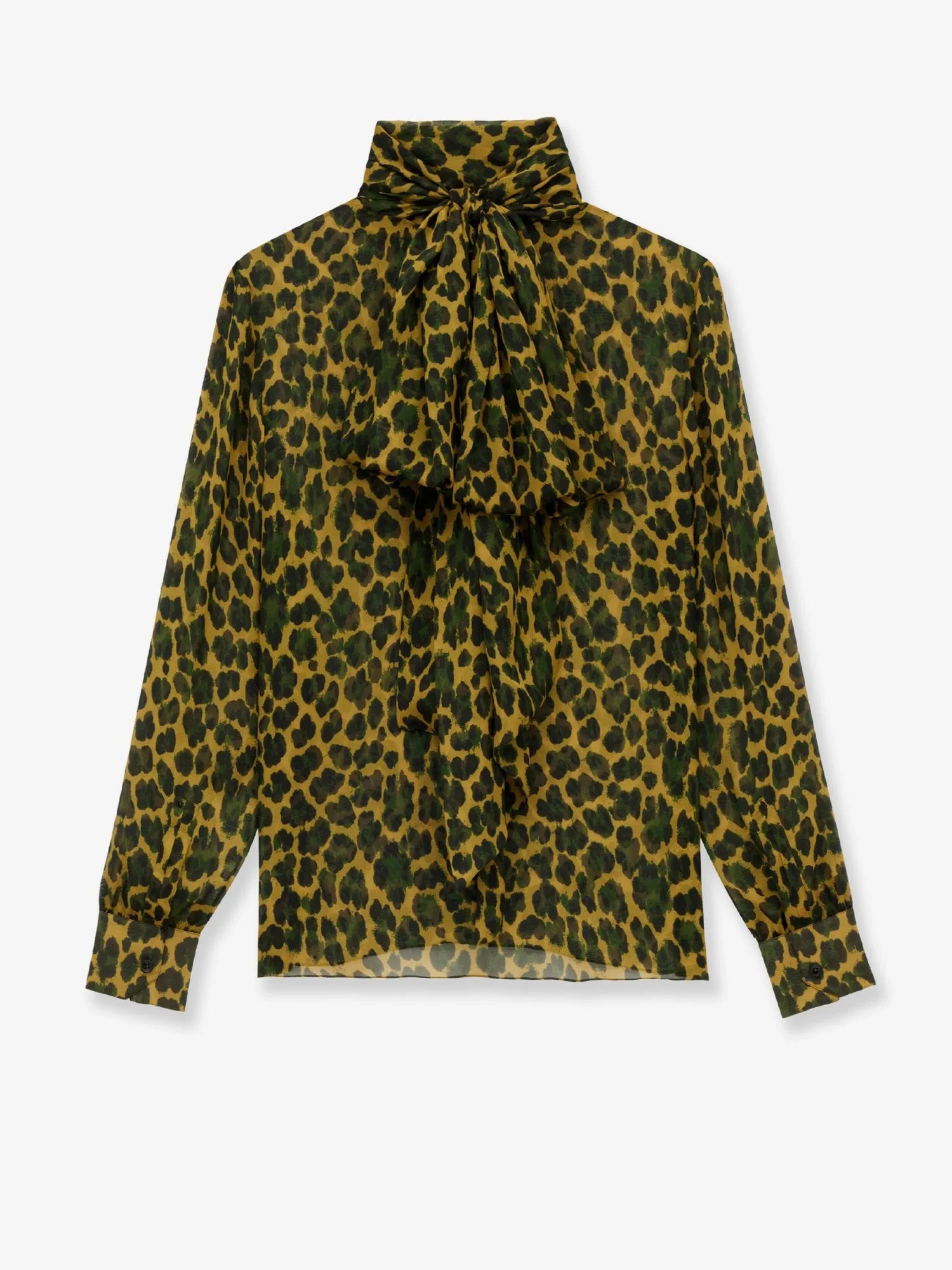 Saint Laurent Silk shirt with lavallière neckline sold by Siebentaschen