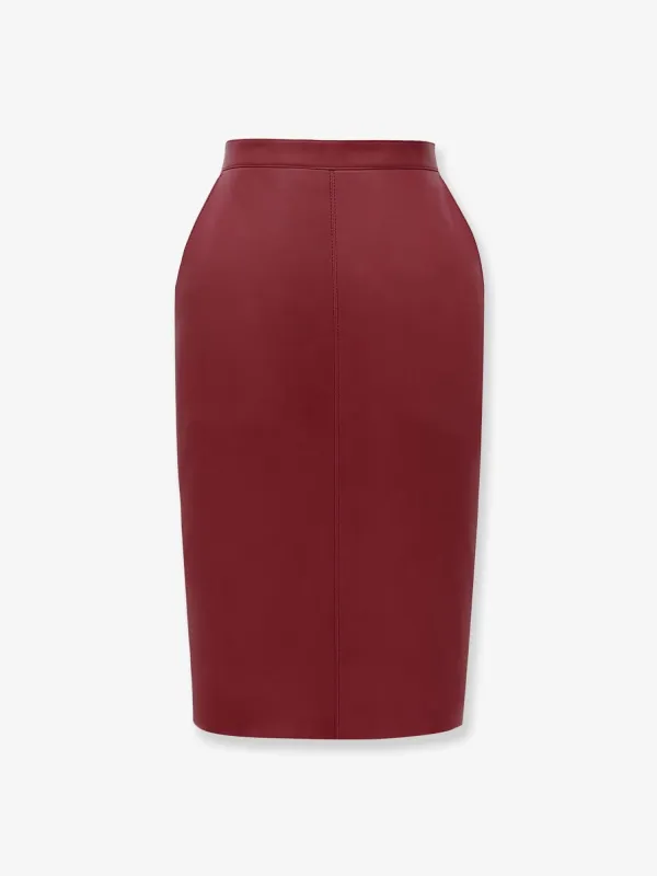 Saint Laurent Cassandra leather skirt sold by Siebentaschen