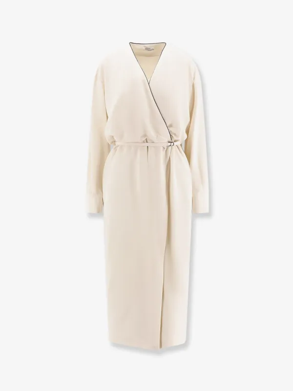 Brunello Cucinelli Silk blend long dress sold by Siebentaschen