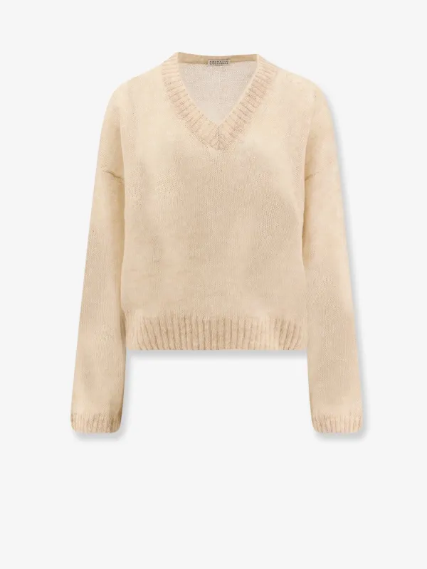 Brunello Cucinelli Mohair and wool blend sweater sold by Siebentaschen