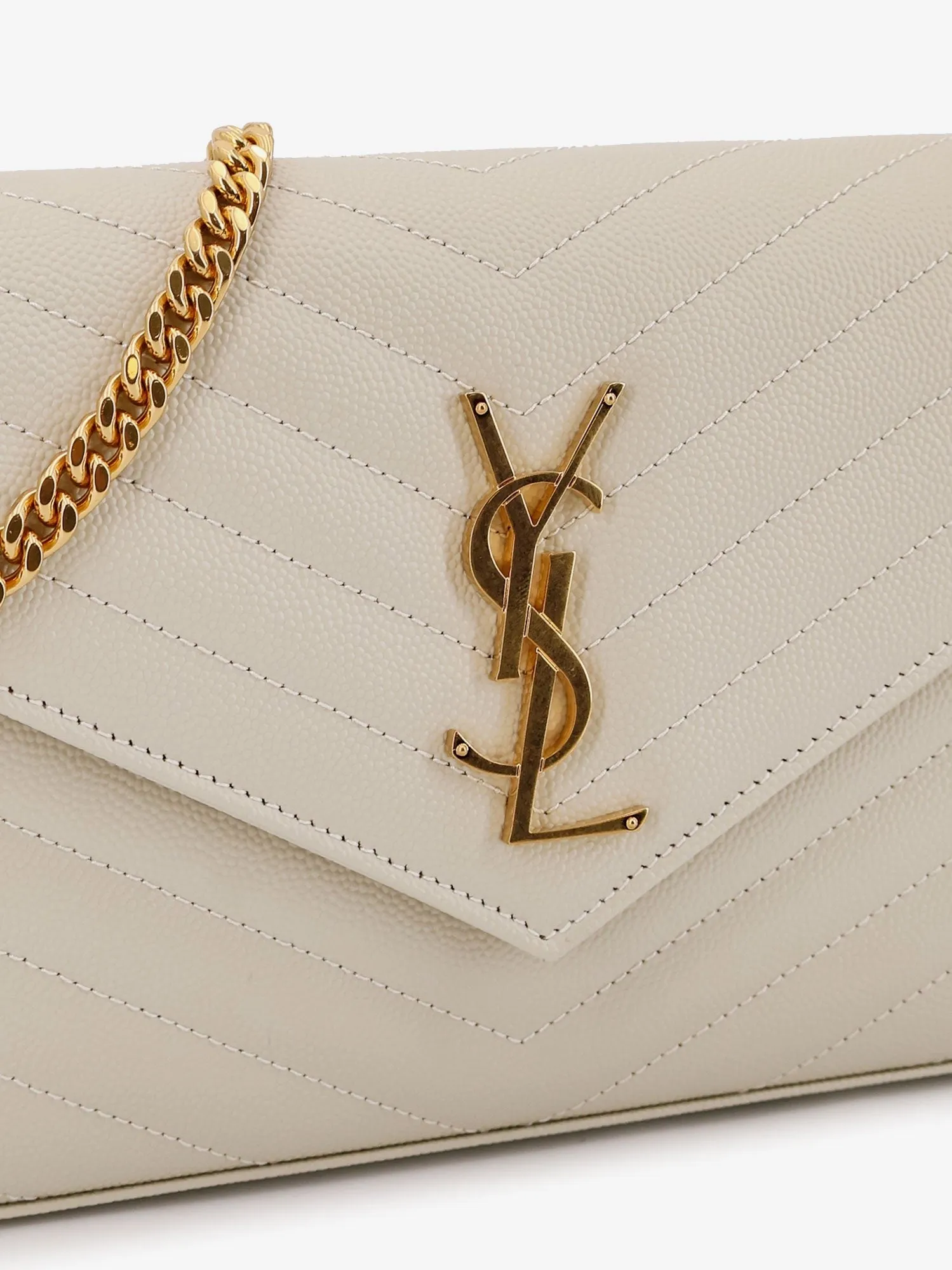 Saint Laurent Leather crossbody bag with metal Cassandre logo sold by Siebentaschen product image thumbnail 4