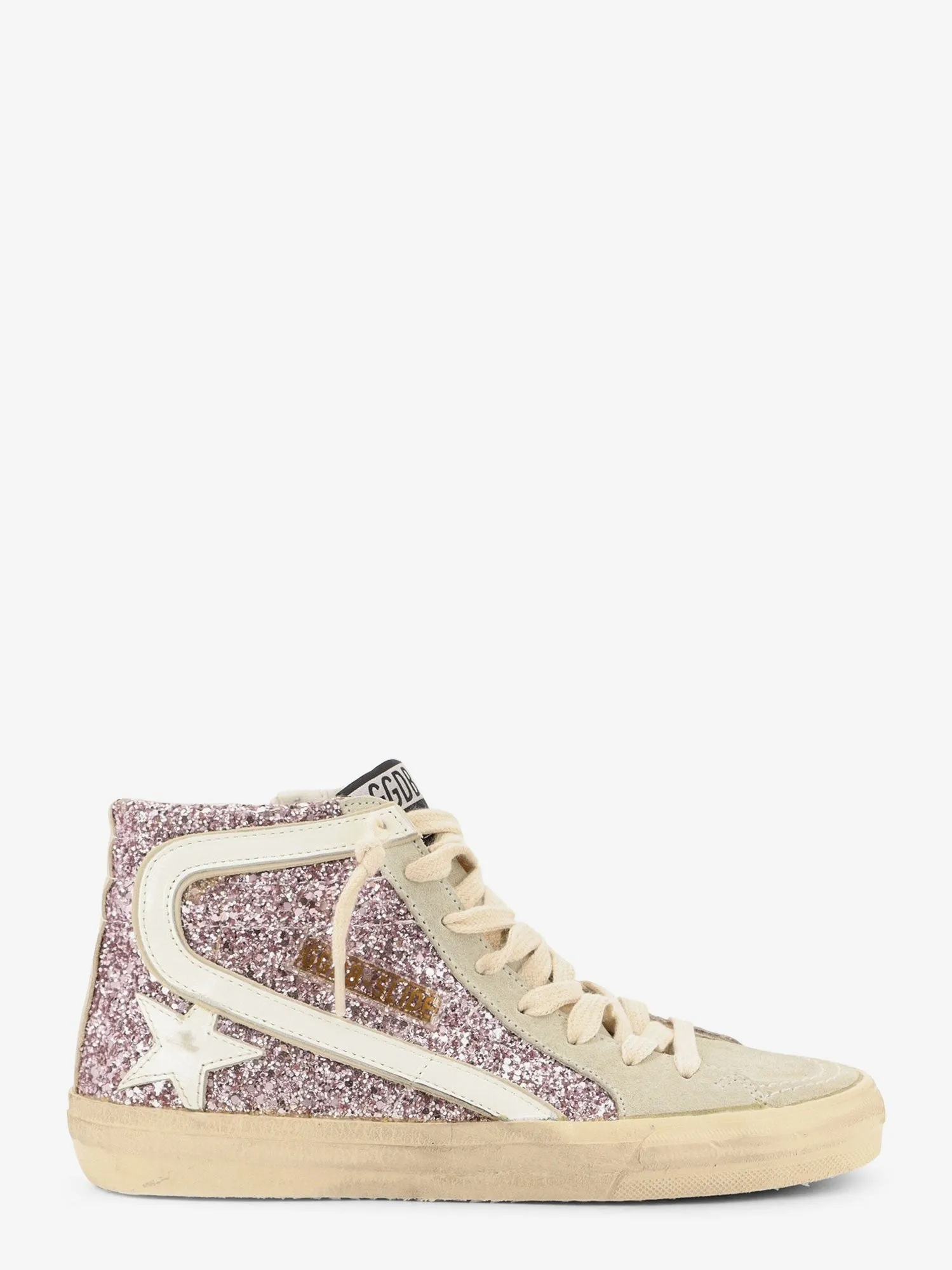 Golden Goose Deluxe Brand Leather sneakers with all-over glitter detail sold by Siebentaschen