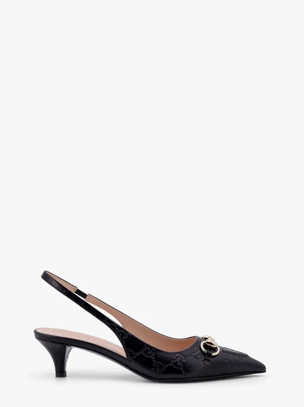 Gucci Leather décolleté with iconic metal Horsebit sold by Siebentaschen