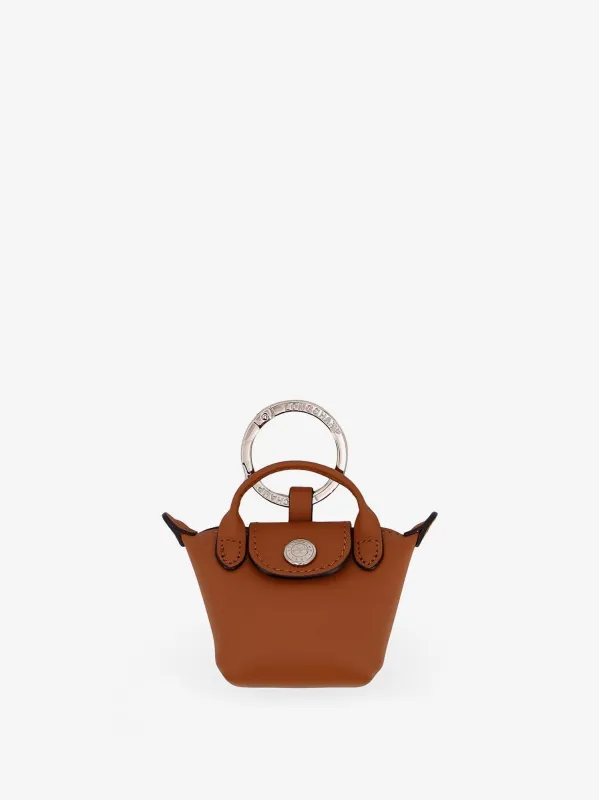 LONGCHAMP PARIS Le Pliage Xtra leather keyring sold by Siebentaschen