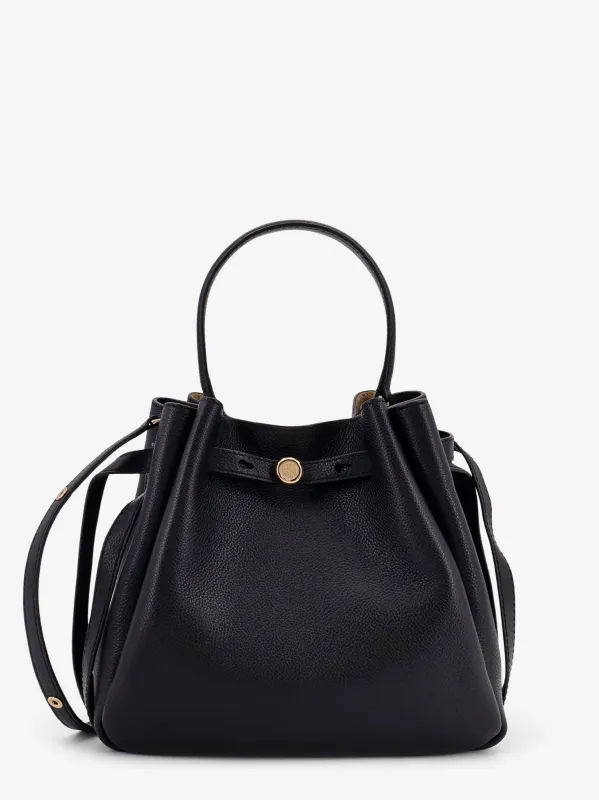 Tory Burch Romy leather bucket bag sold by Siebentaschen