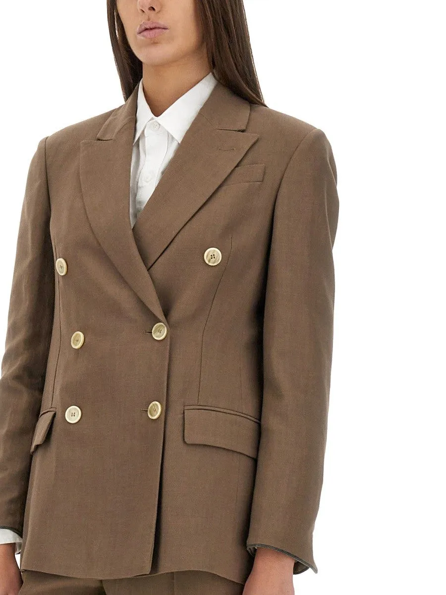 Brunello Cucinelli TWILL JACKET WITH NECKLACE sold by Siebentaschen product image thumbnail 4