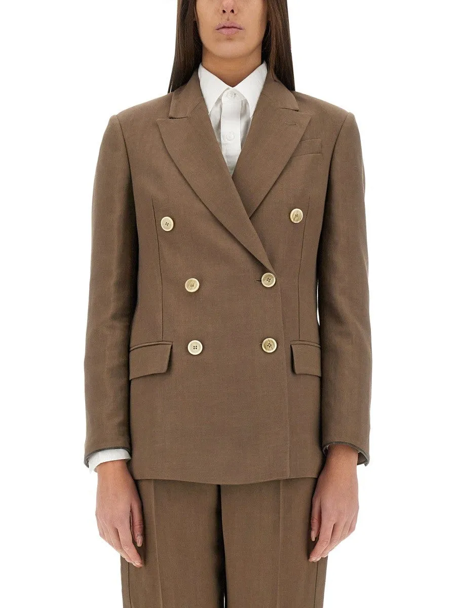 Brunello Cucinelli TWILL JACKET WITH NECKLACE sold by Siebentaschen