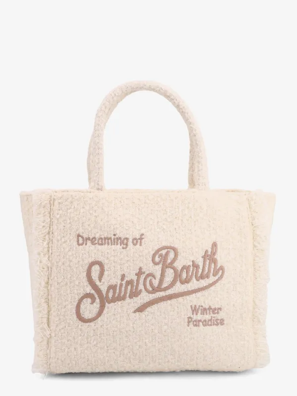 MC2 SAINT BARTH Vanity twwed wool blend shoulder bag made by MC2 Saint Barth