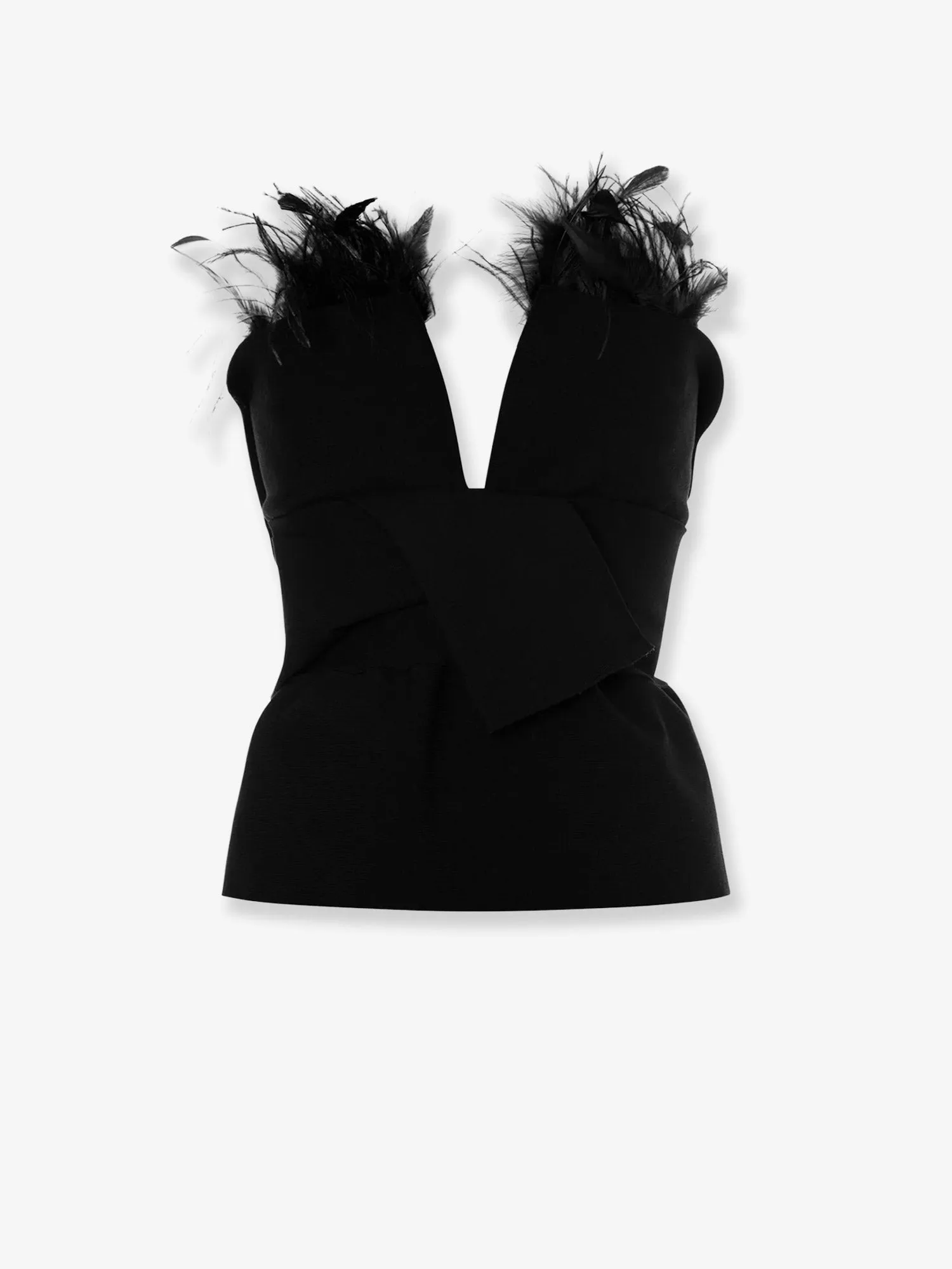 alberta ferretti Viscose blend top with feathers profile sold by Siebentaschen