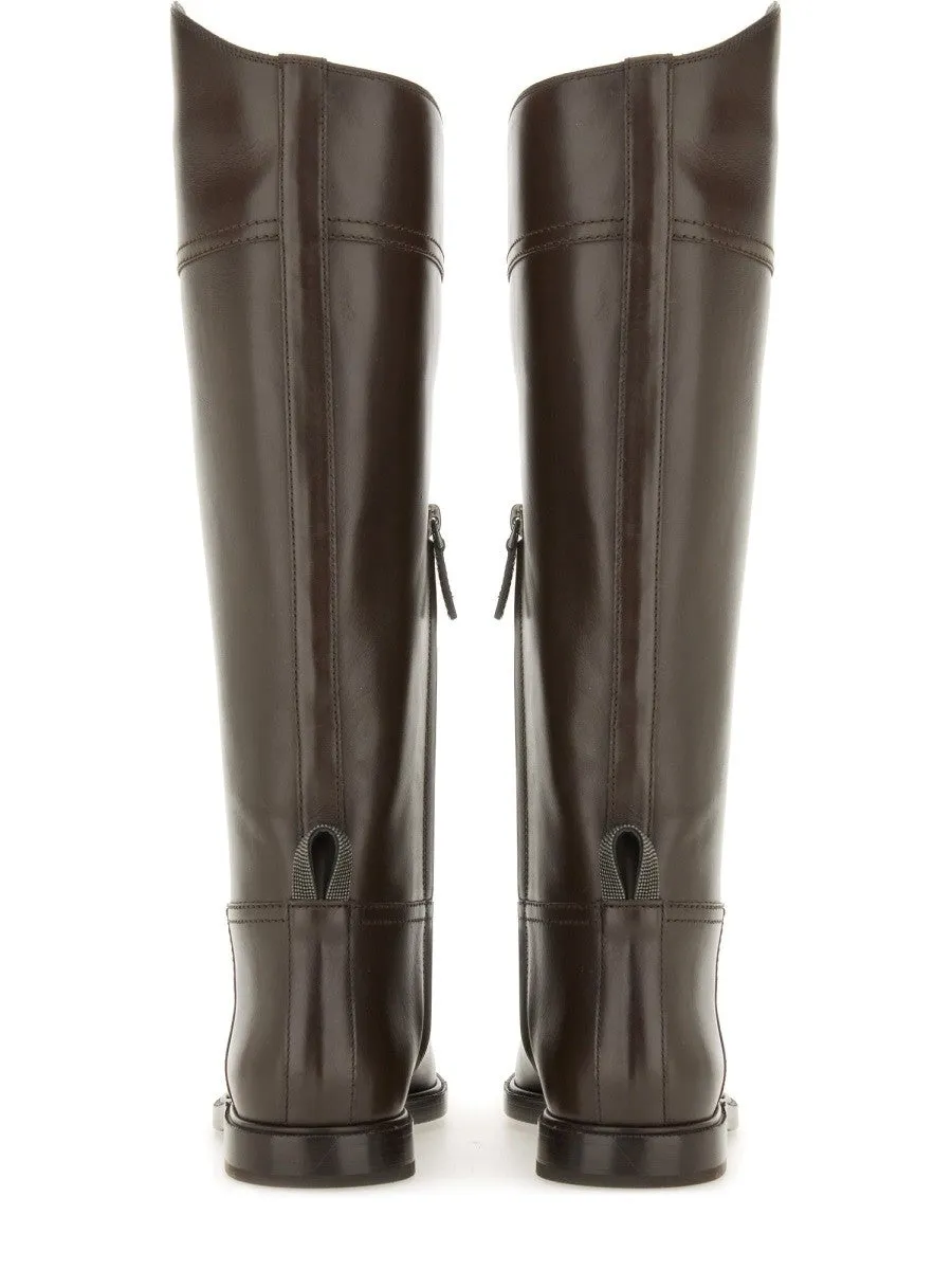 Brunello Cucinelli LEATHER BOOT sold by Siebentaschen product image thumbnail 3