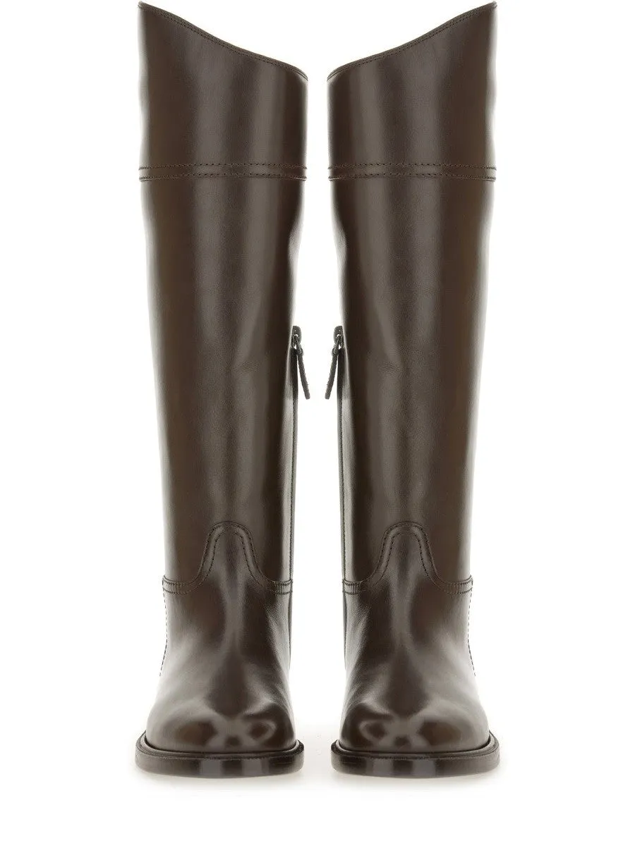 Brunello Cucinelli LEATHER BOOT sold by Siebentaschen product image thumbnail 4