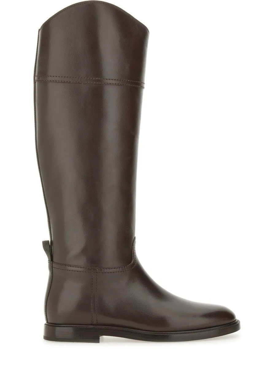 Brunello Cucinelli LEATHER BOOT sold by Siebentaschen