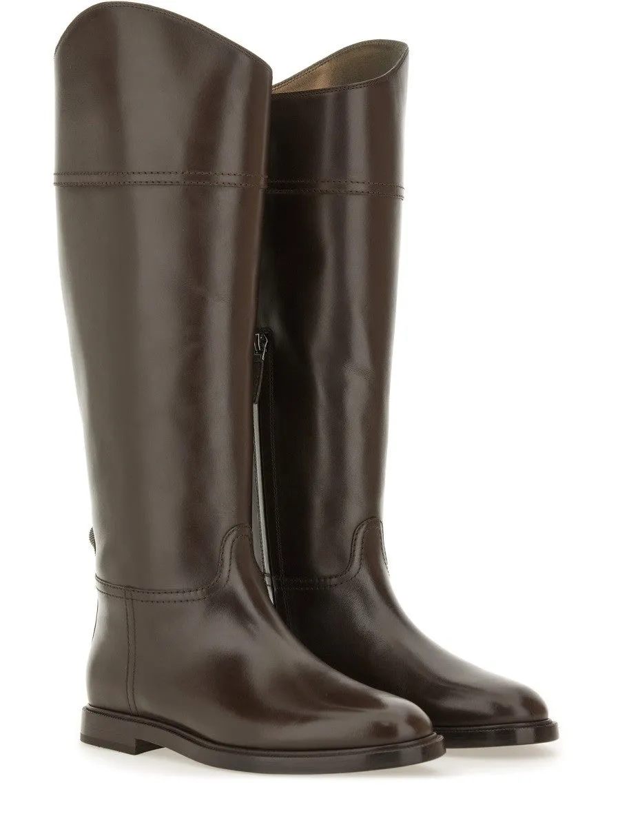 Brunello Cucinelli LEATHER BOOT sold by Siebentaschen product image thumbnail 2