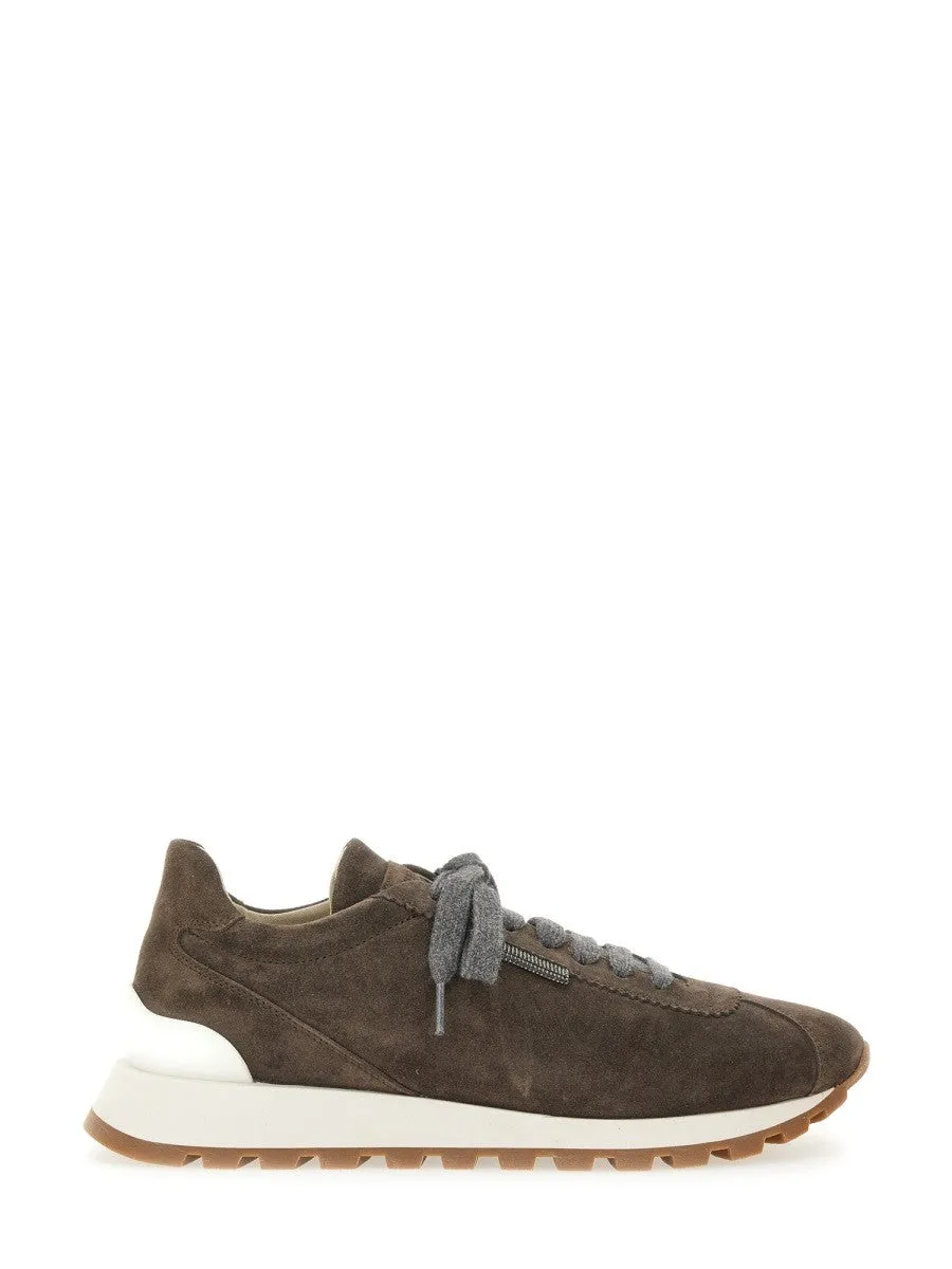 Brunello Cucinelli SUEDE RUNNING SNEAKER sold by Siebentaschen