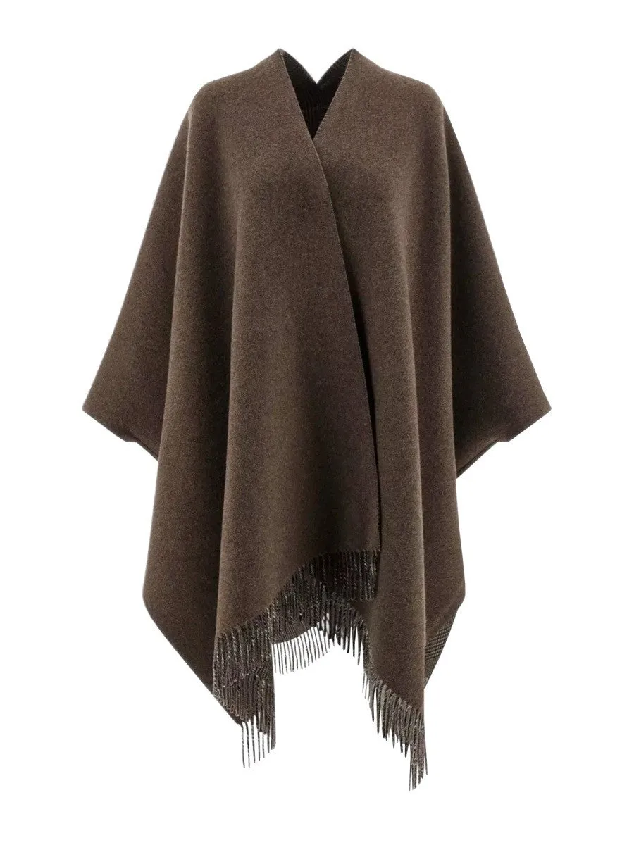 Brunello Cucinelli WOOL PONCHO WITH BANGS sold by Siebentaschen product image thumbnail 5