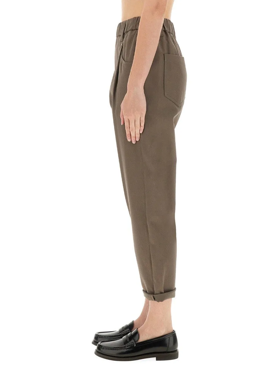 Brunello Cucinelli BAGGY PULL-ON PANTS IN COTTON COVER UP sold by Siebentaschen product image thumbnail 4