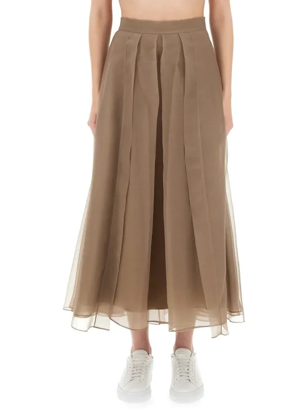 Brunello Cucinelli "PANELED CIRCLE" SKIRT sold by Siebentaschen
