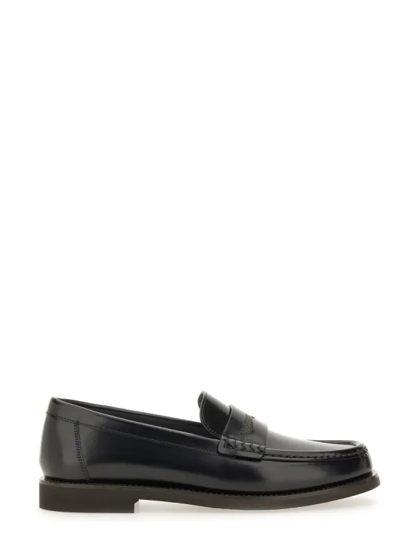Brunello Cucinelli SMOOTH LEATHER LOAFER sold by Siebentaschen