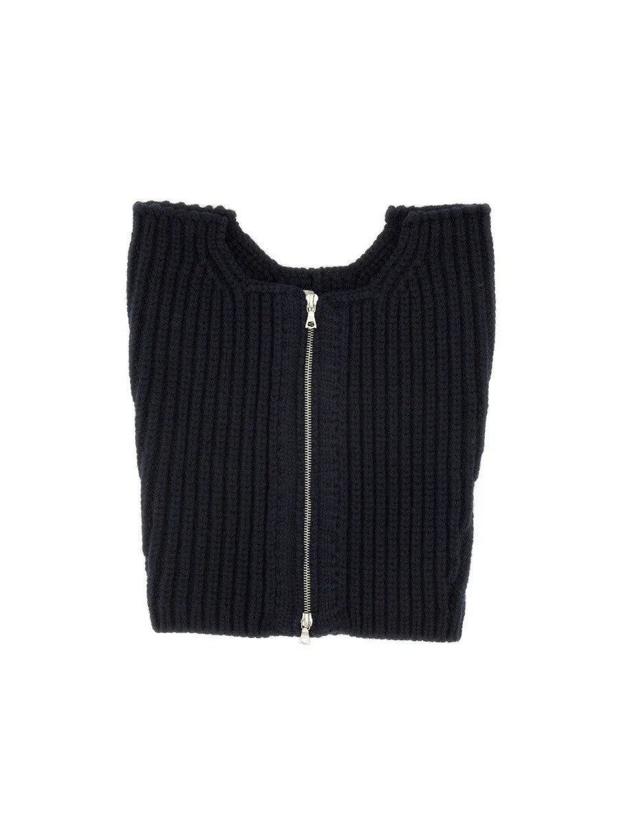 Dries Van Noten WOOL NECK WARMER WITH ZIPPER sold by Siebentaschen