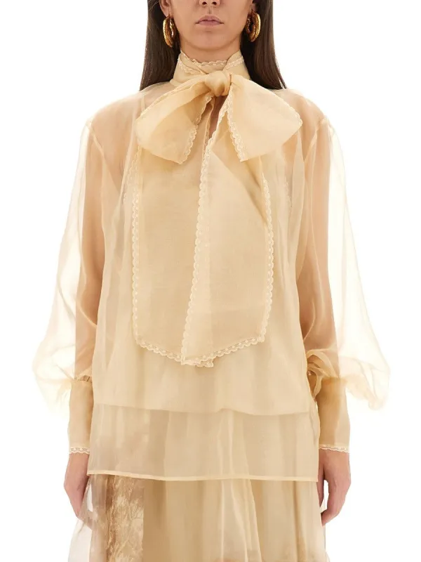 ZIMMERMANN "MEMENTO" ORGANZA BLOUSE sold by Siebentaschen