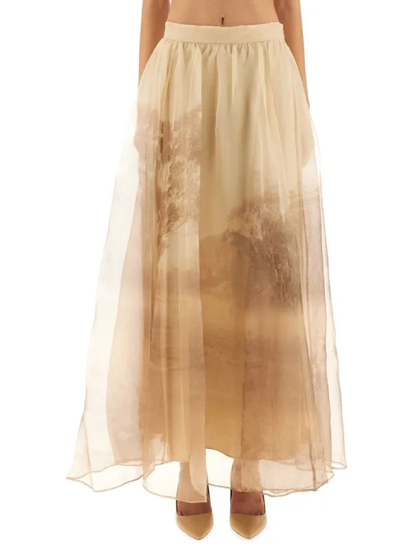 ZIMMERMANN "MEMENTO" ORGANZA MAXI SKIRT sold by Siebentaschen