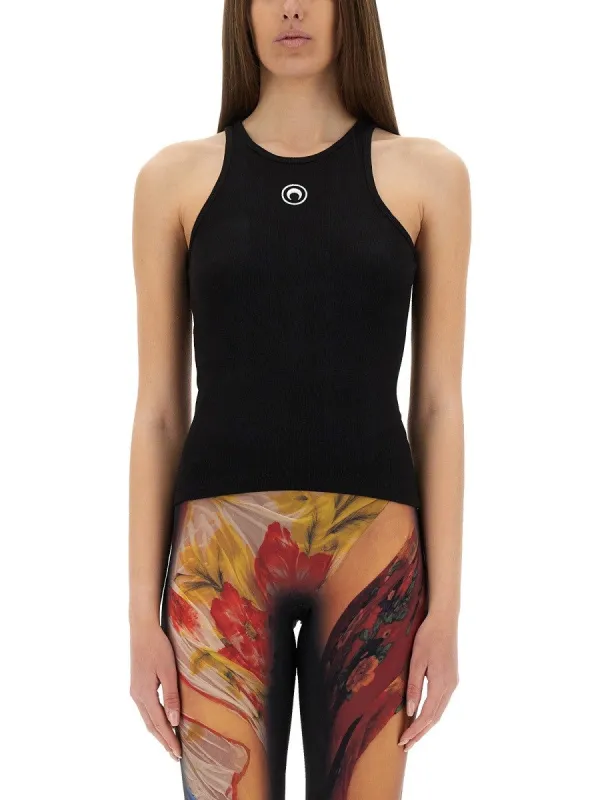 MARINE SERRE TOP WITH "MOON" LOGO sold by Siebentaschen